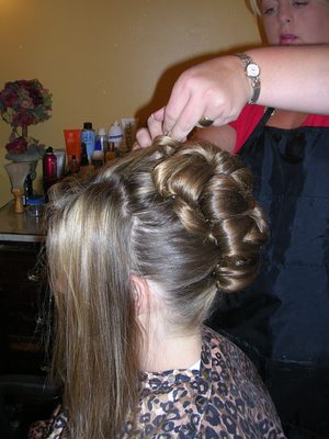 Amber's hair in the works.